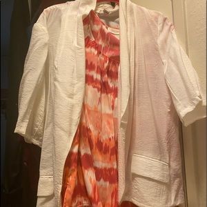 slightly used bundle Chico’s short sleeves blouse and sheer blazer